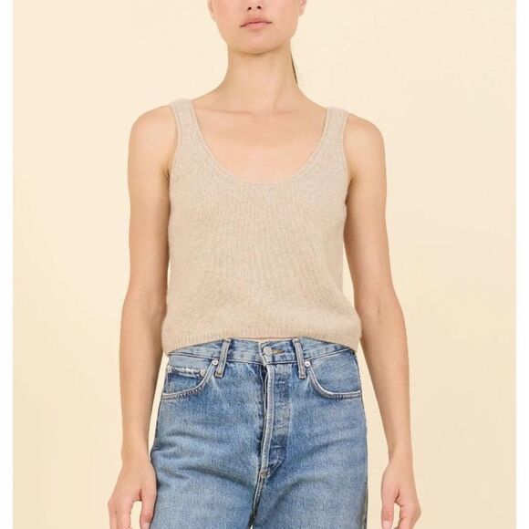 One Grey Day Talia Cashmere Tank Top NWT - Picture 1 of 11